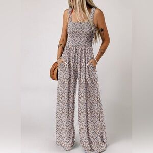 NWT Elegant Floral Sleeveless Jumpsuit